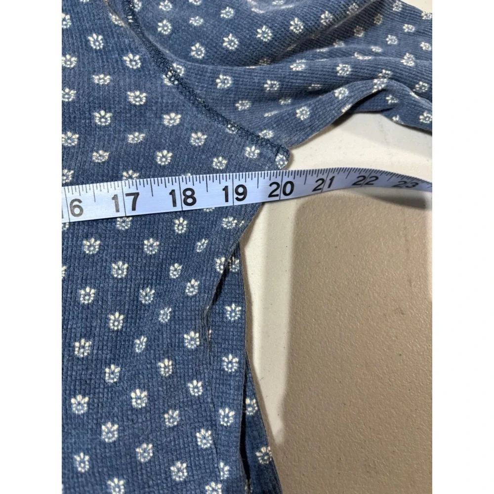 Lauren‎ Jeans Co. Women's Top L/Button Blue Floral XL - Picture 3 of 7